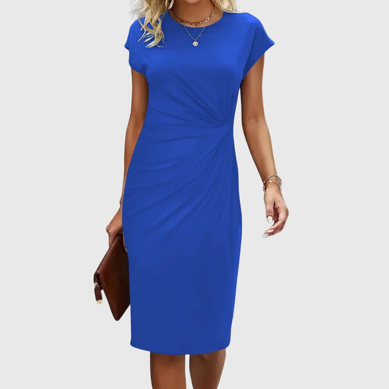 Anouk - Rochie midi formală cu mânecă scurtă pentru femei