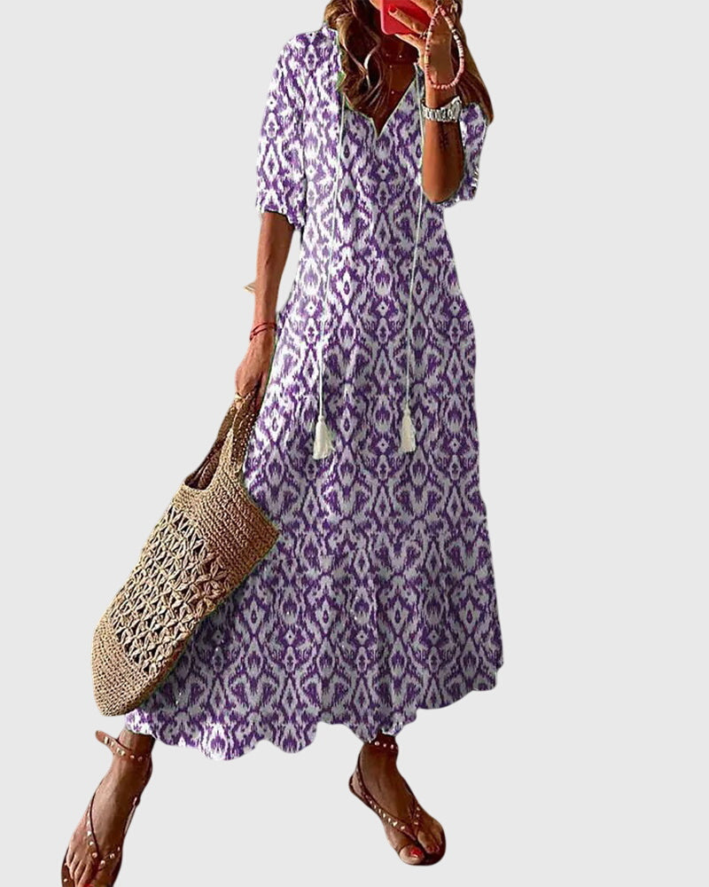 Carrie – Rochie de Damă Maxi Elegantă cu Croială Fluidă