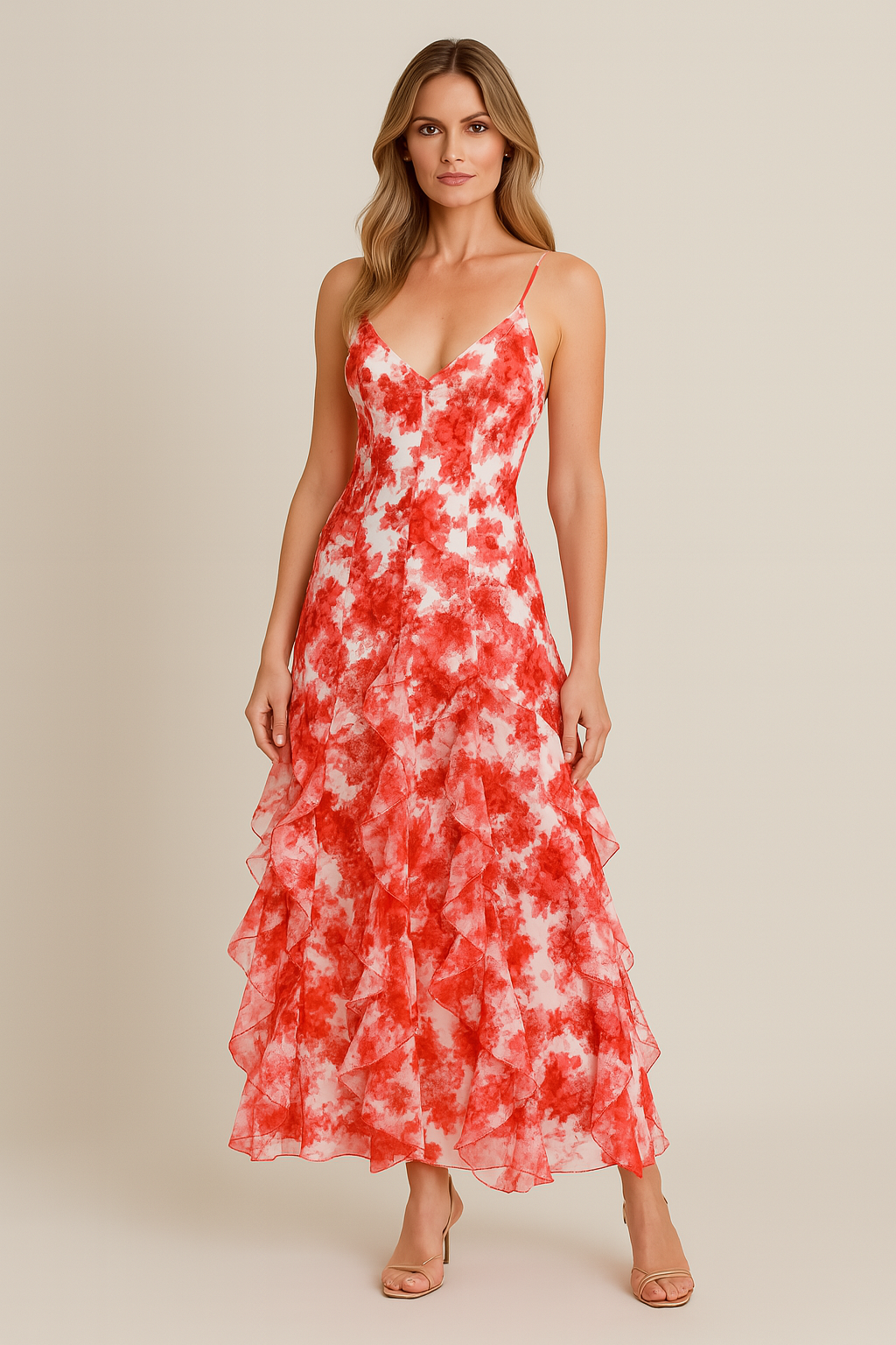 Fiona™ Rochie Florală cu Volane