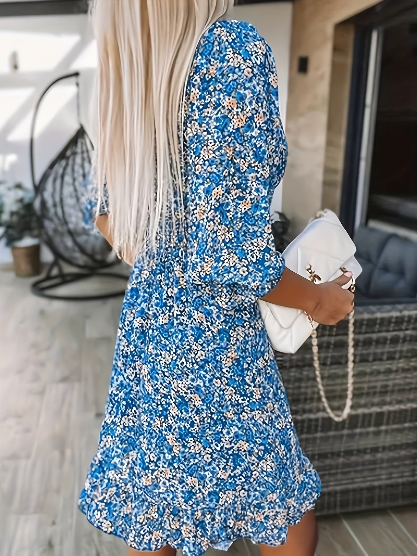 Alina – Rochie de Damă cu Volane la Mâneci Elegantă și Feminina