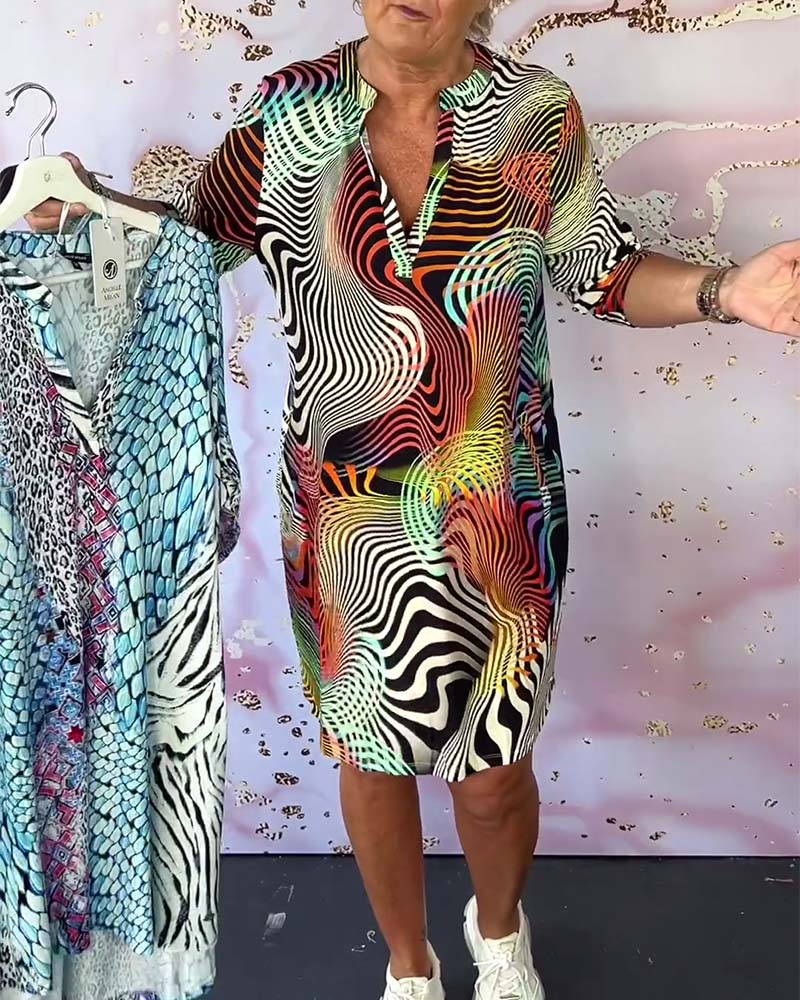 Sonya™ | Rochie cu iluzie optică și croi T-shirt