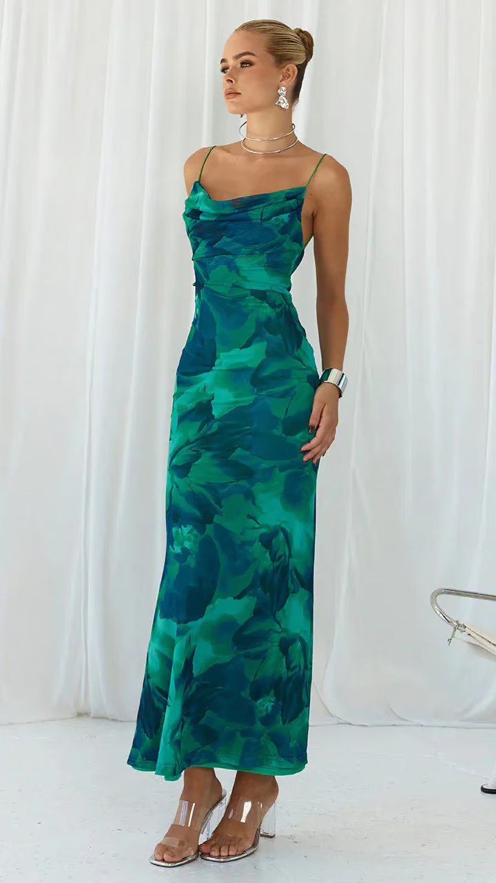 Ainsley - Rochie Maxi Bodycon fără Mâneci pentru Petrecere
