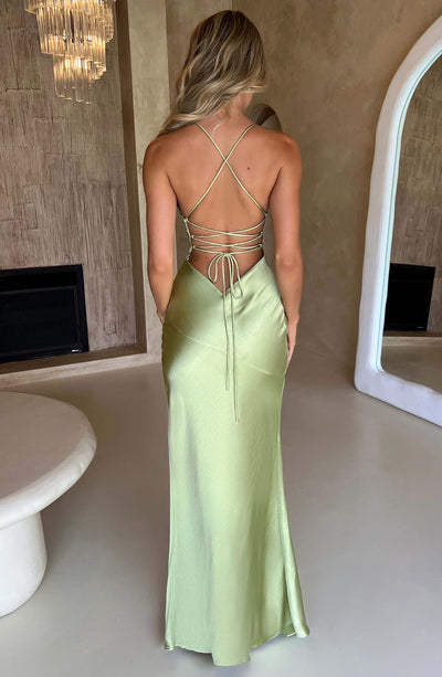 Amara – Rochie de Damă Maxi Satin Elegantă cu Fisură