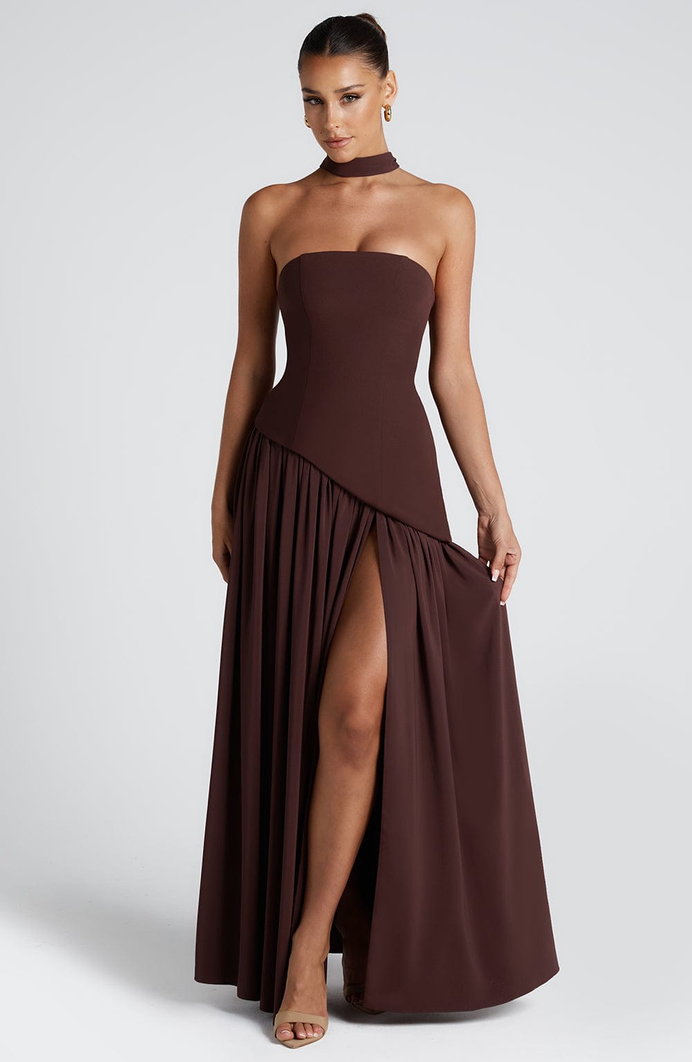 Tessa – Rochie Maxi de Damă Elegantă cu Bust Fără Bretele
