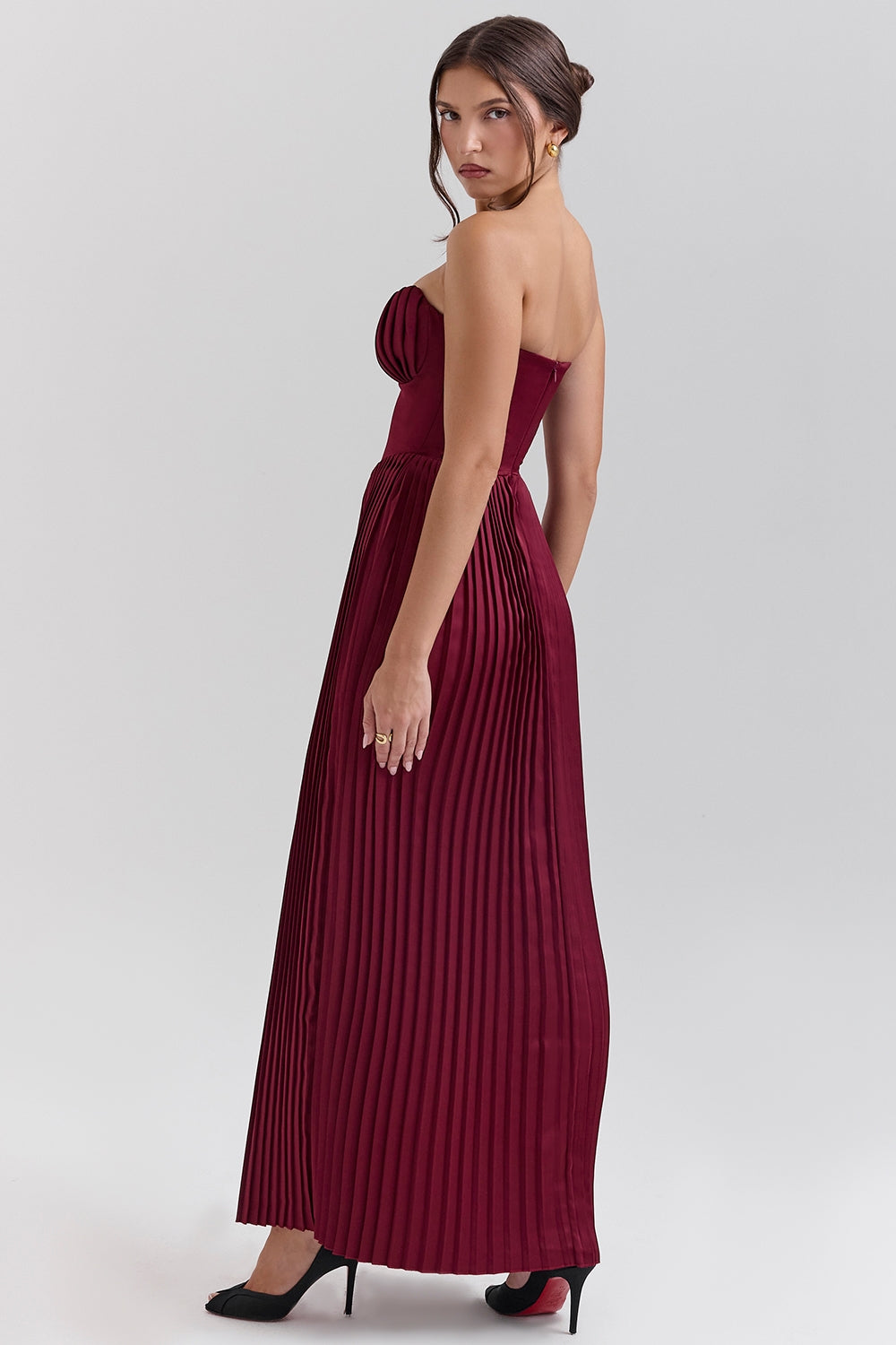Orielle – Rochie de Damă Maxi Elegantă Drape Bloom