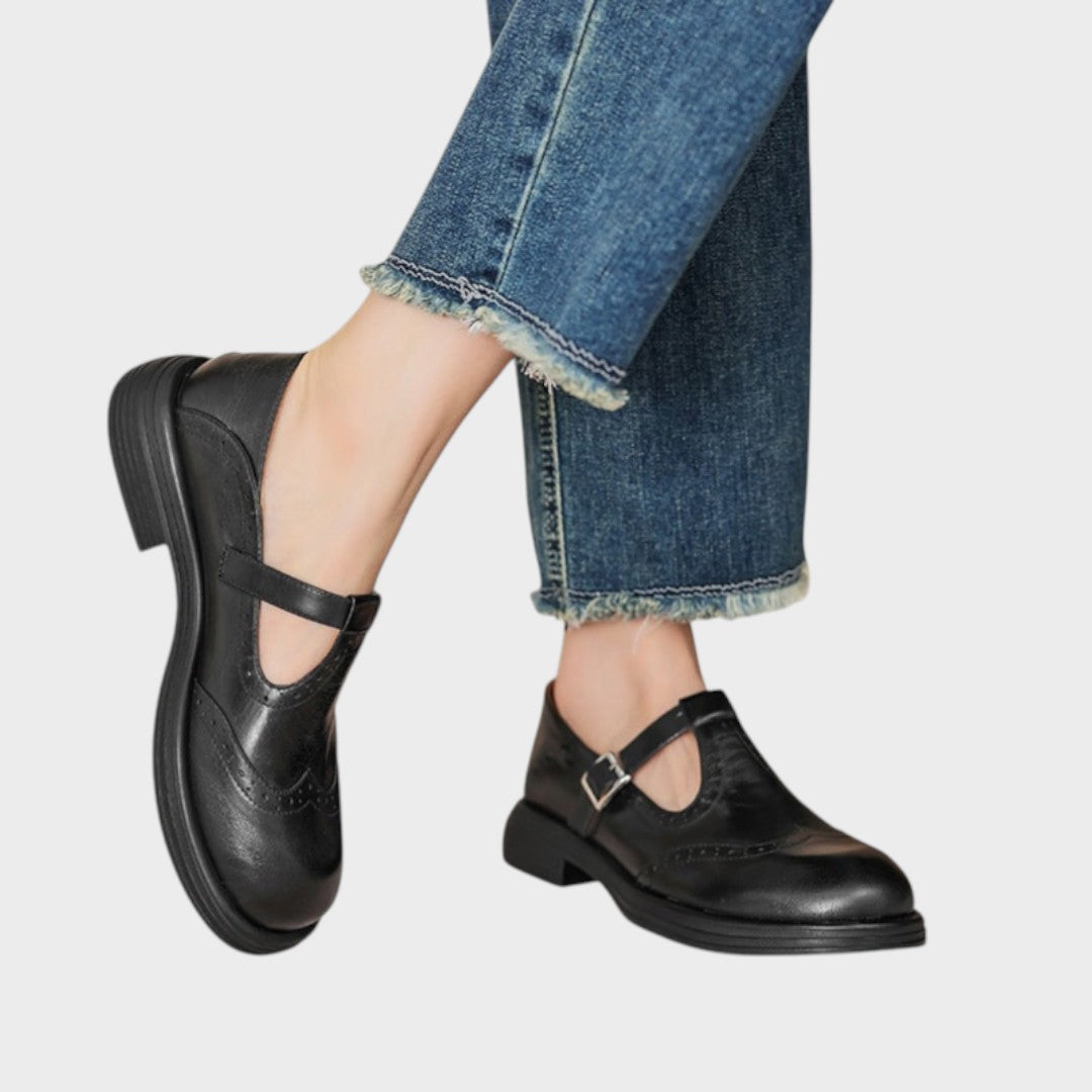 Alexandra – Pantofi Mary Jane Eleganți din Piele pentru Damă