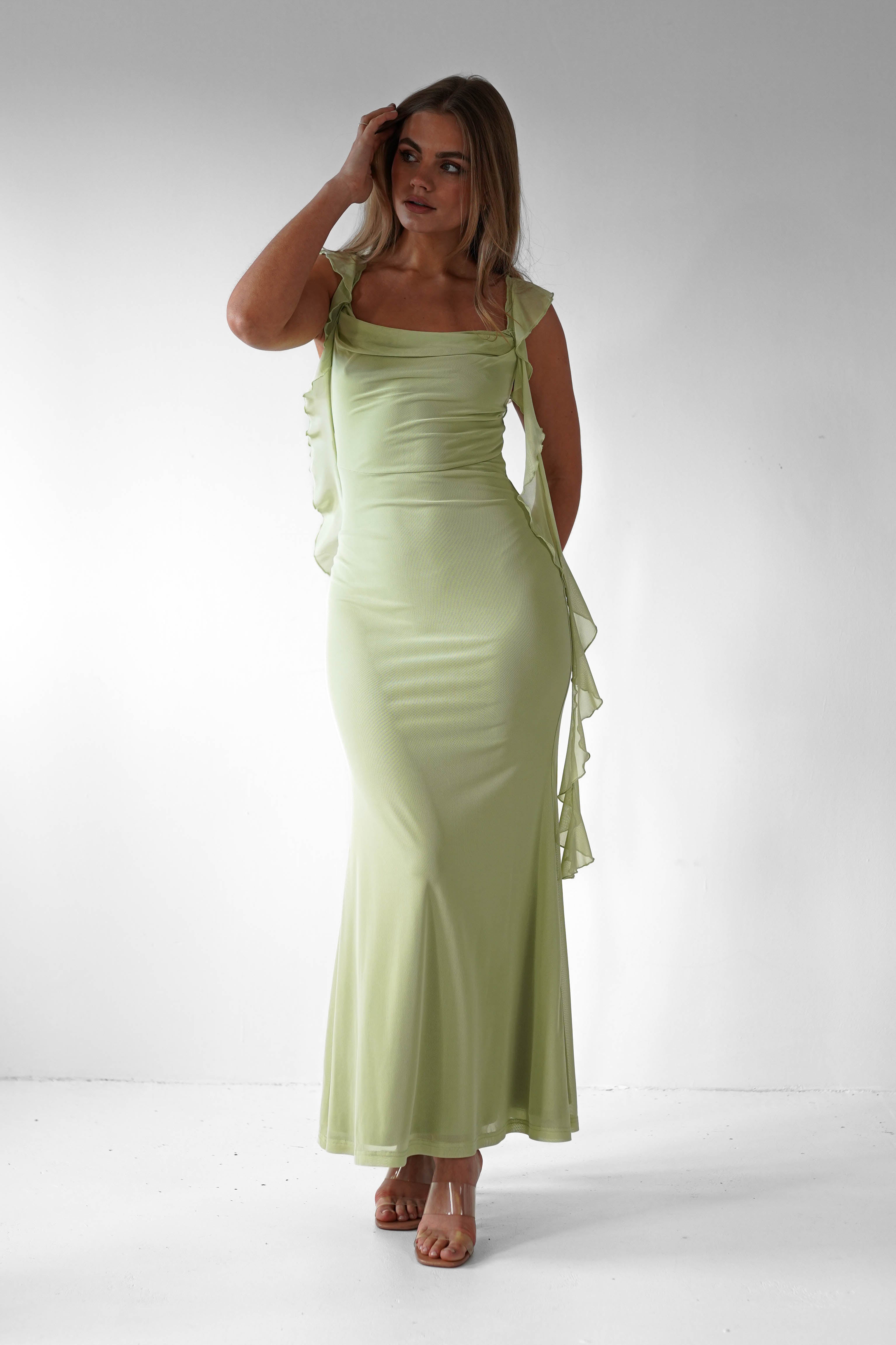 Salma – Rochie de Damă Midaxi Elegantă cu Volane