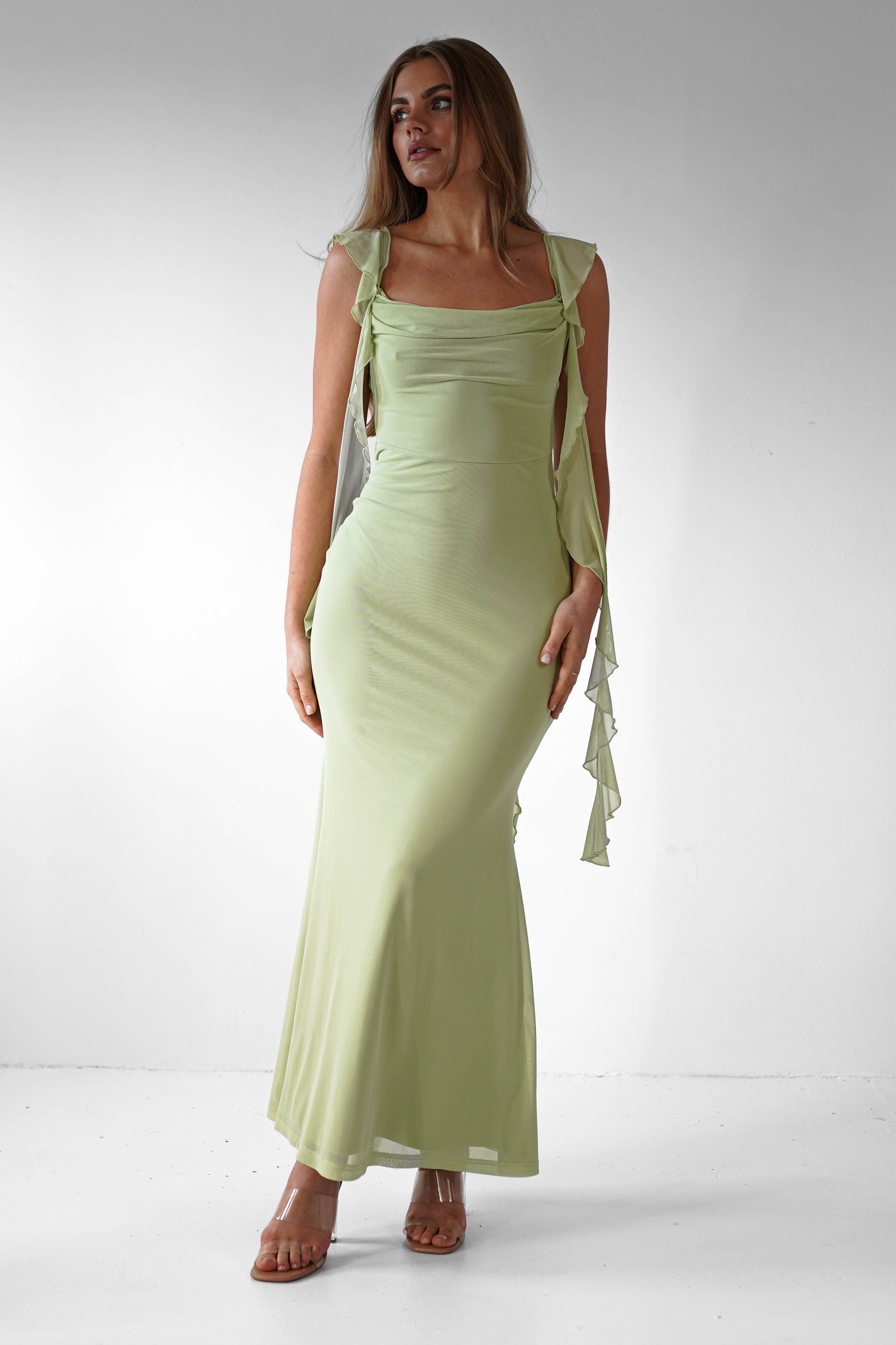 Salma – Rochie de Damă Midaxi Elegantă cu Volane