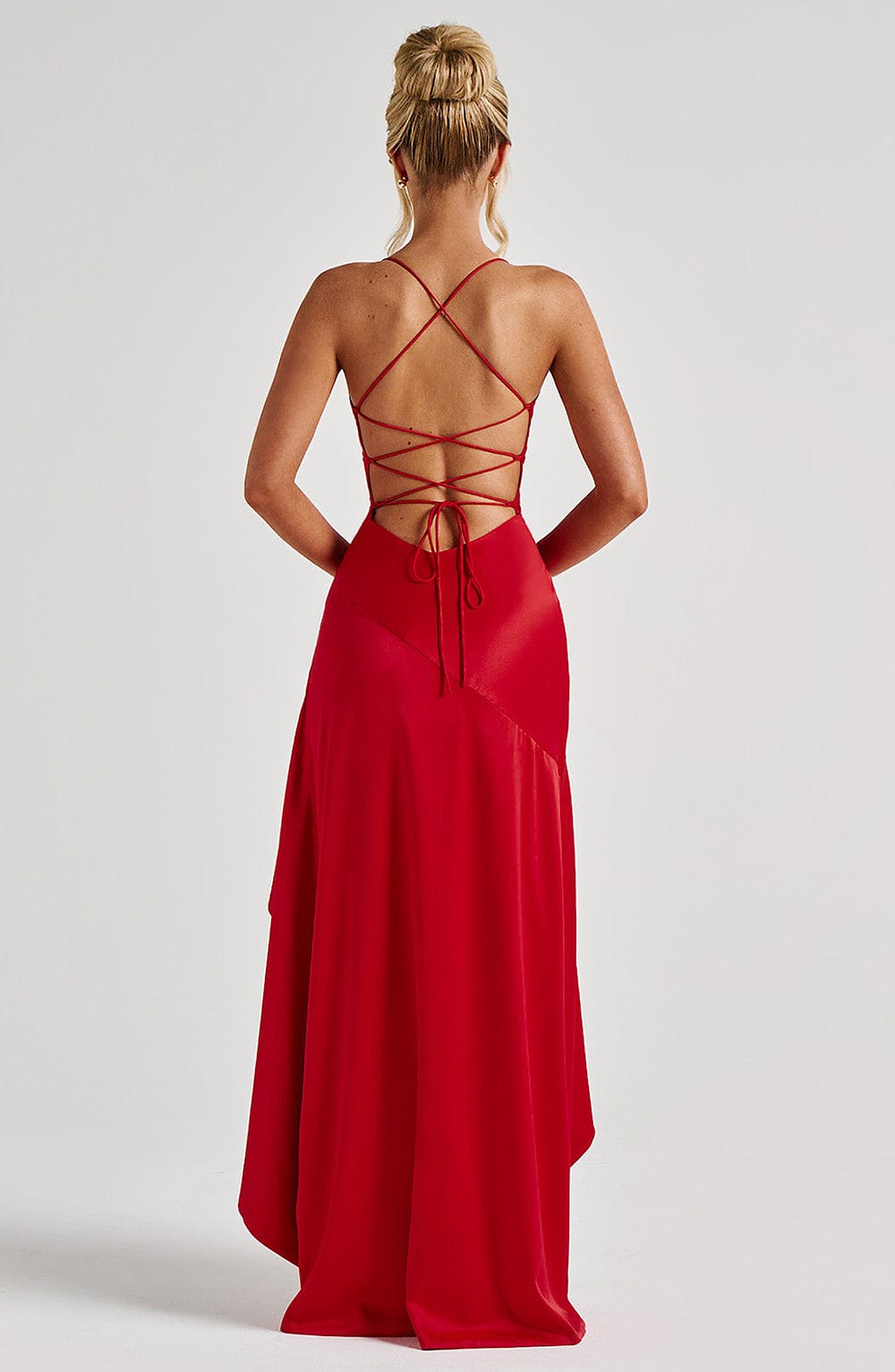 Seraphine – Rochie Maxi Damă Elegantă cu Tiv High-Low și Fanta