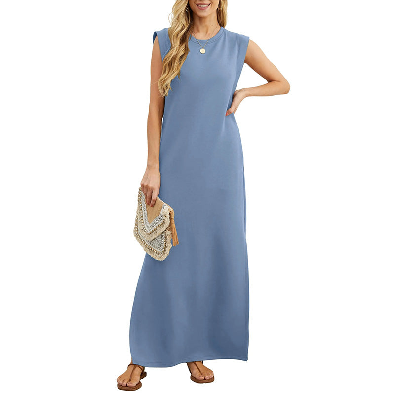 Therese™ | Rochie maxi fără mâneci în stil minimalist