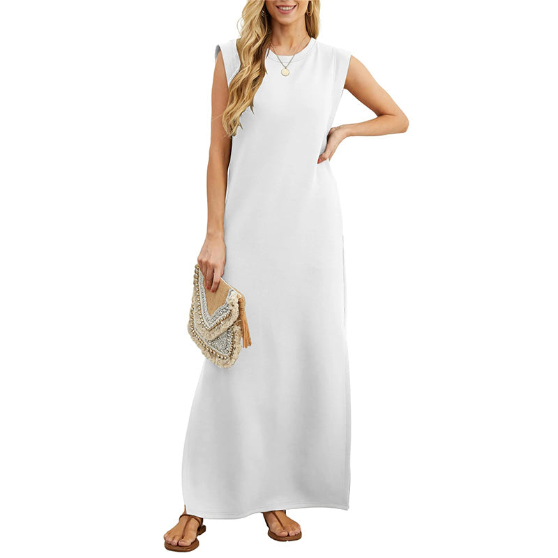 Therese™ | Rochie maxi fără mâneci în stil minimalist