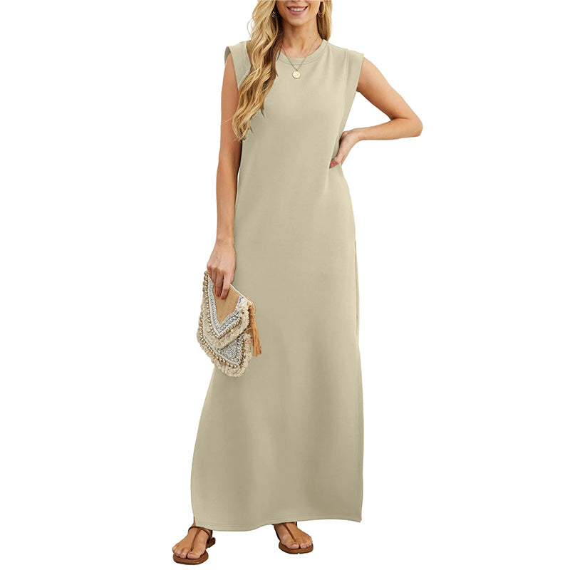 Therese™ | Rochie maxi fără mâneci în stil minimalist