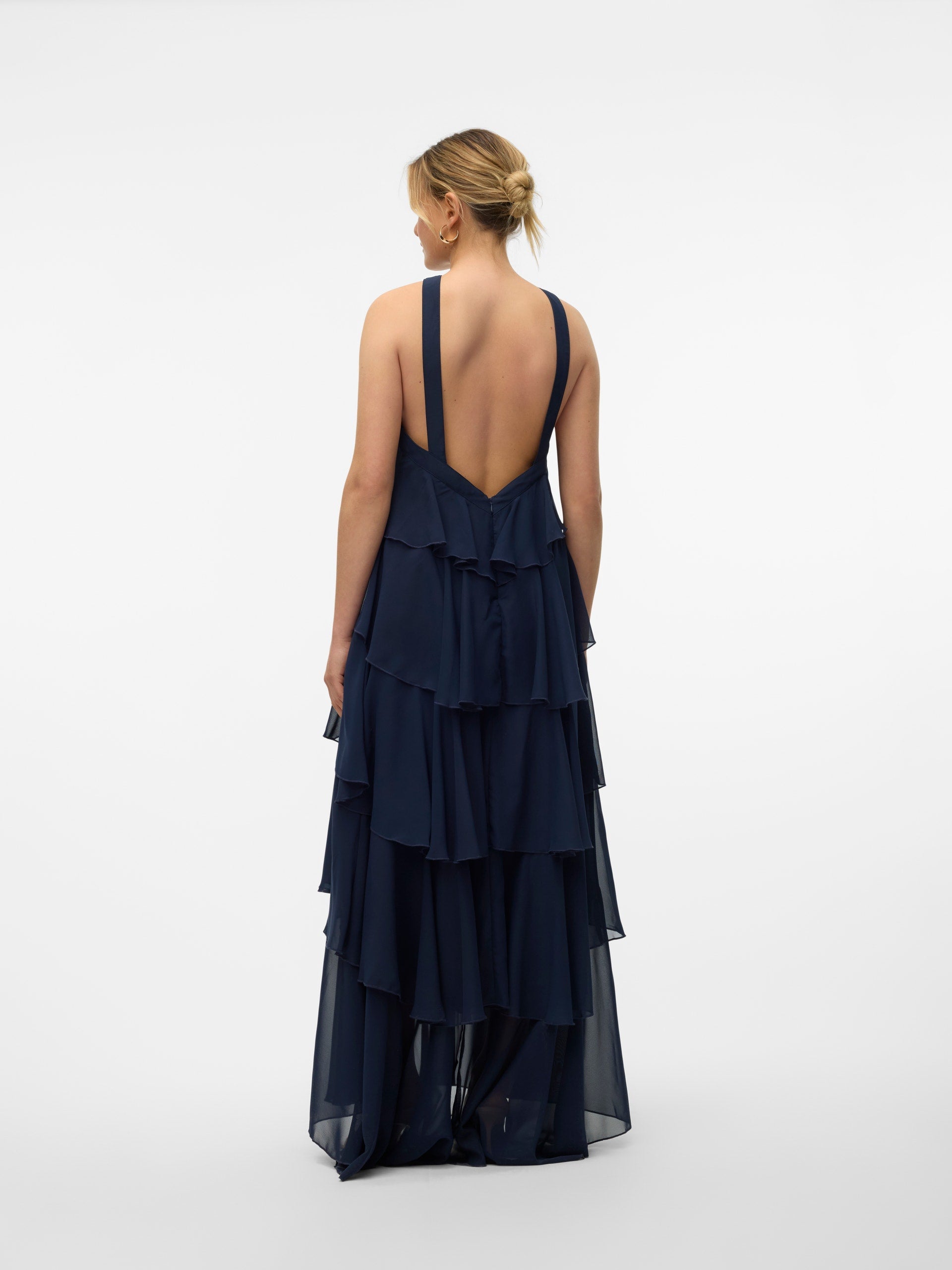 Vera – Rochie Maxi de Damă cu Volane Stratificate Elegantă