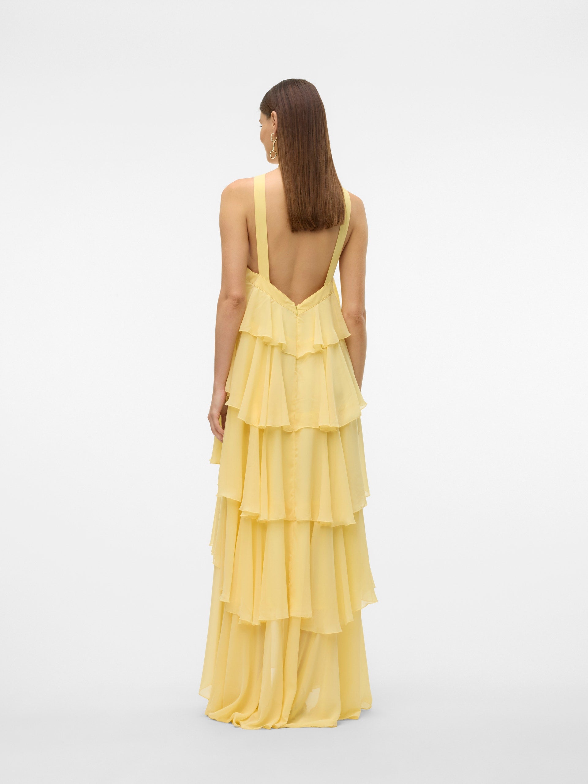 Vera – Rochie Maxi de Damă cu Volane Stratificate Elegantă