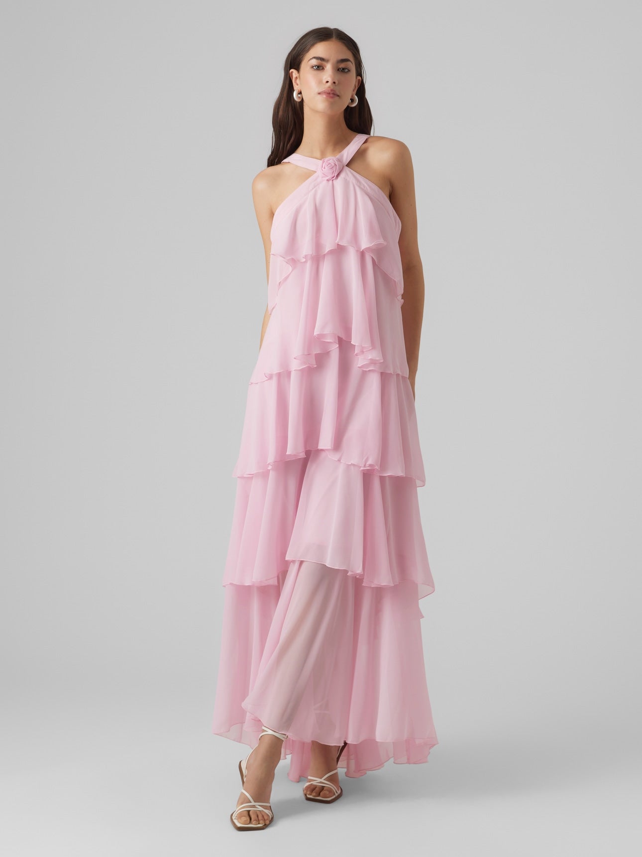 Vera – Rochie Maxi de Damă cu Volane Stratificate Elegantă