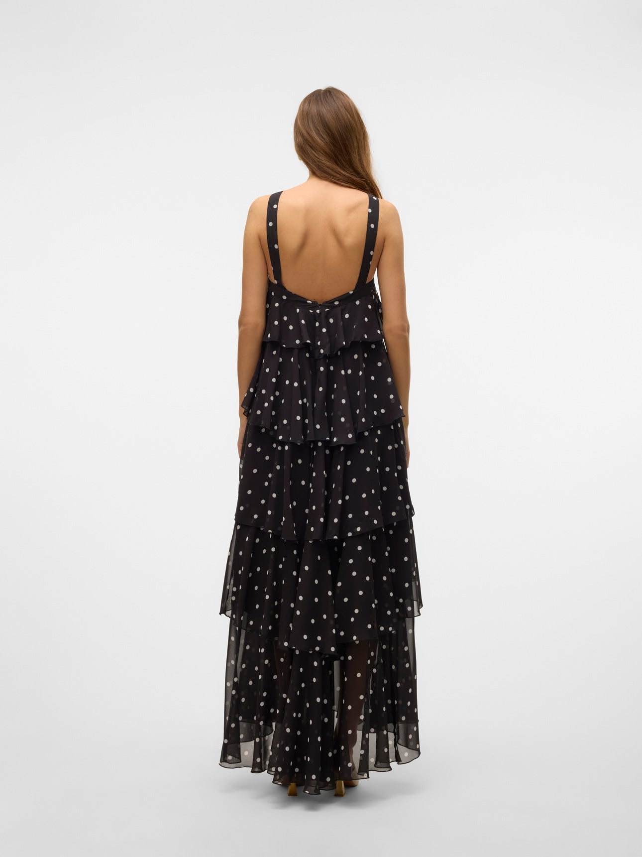 Vera – Rochie Maxi de Damă cu Volane Stratificate Elegantă