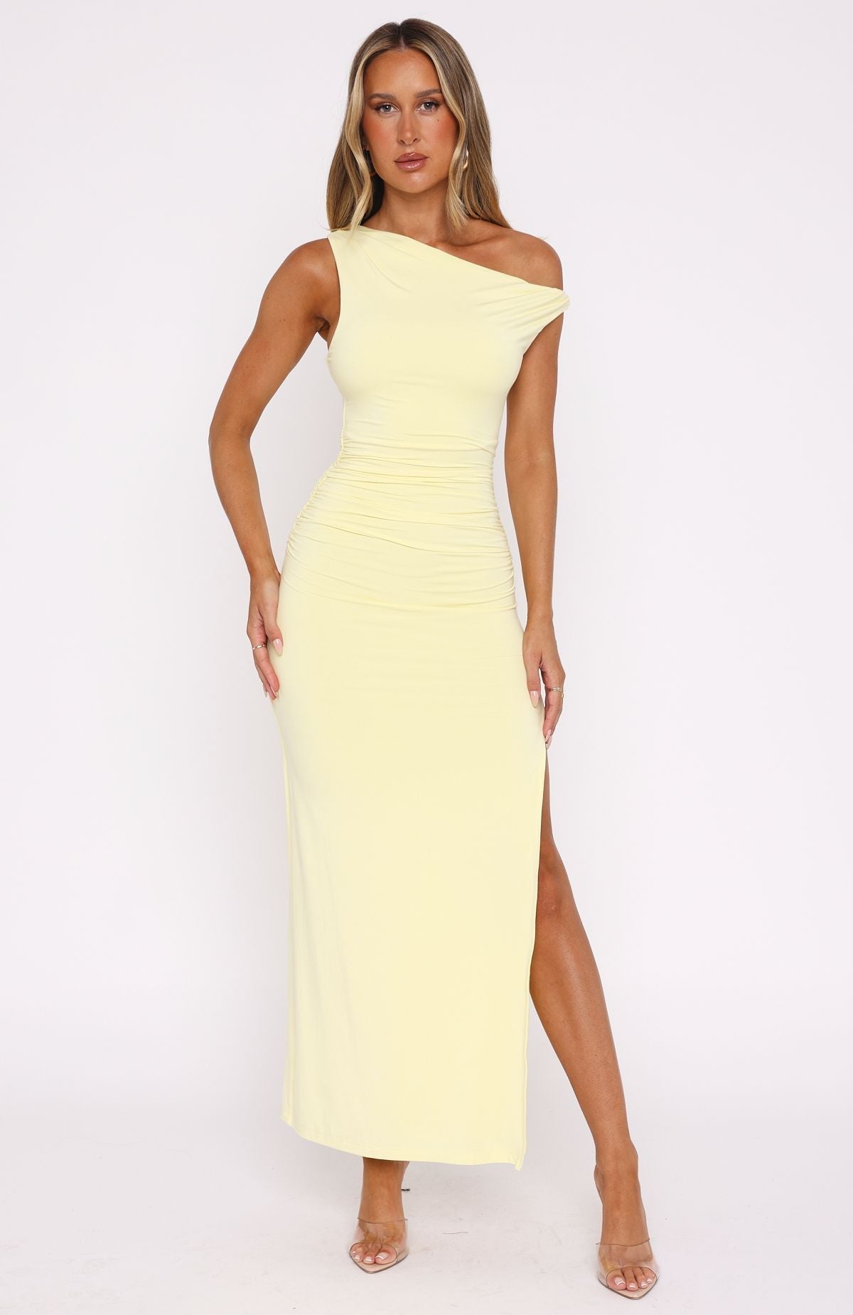 Jade – Rochie de Damă Maxi Elegantă cu Fante Asimetrice
