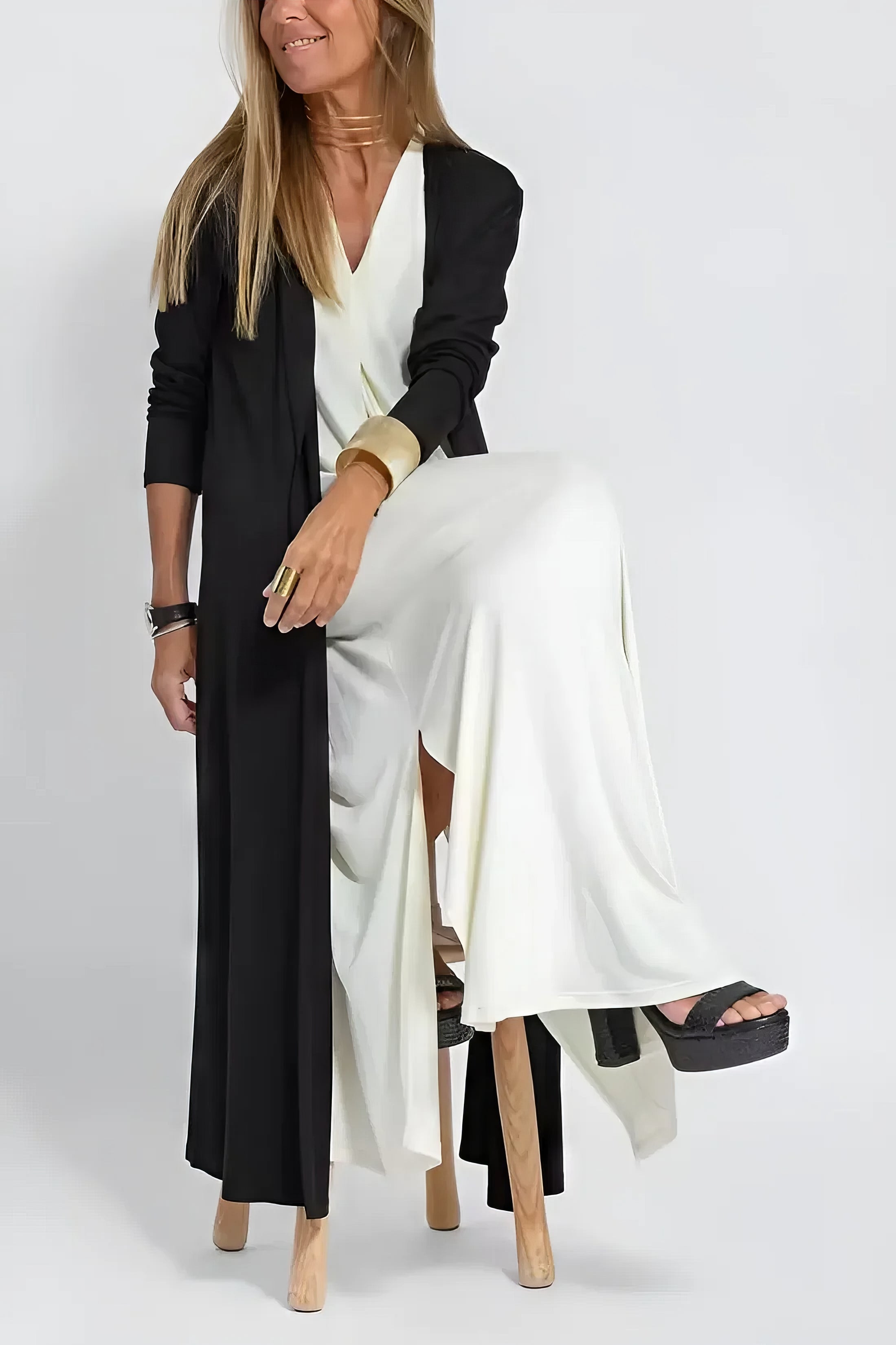 Renata | rochie lungă cu cardigan asortat