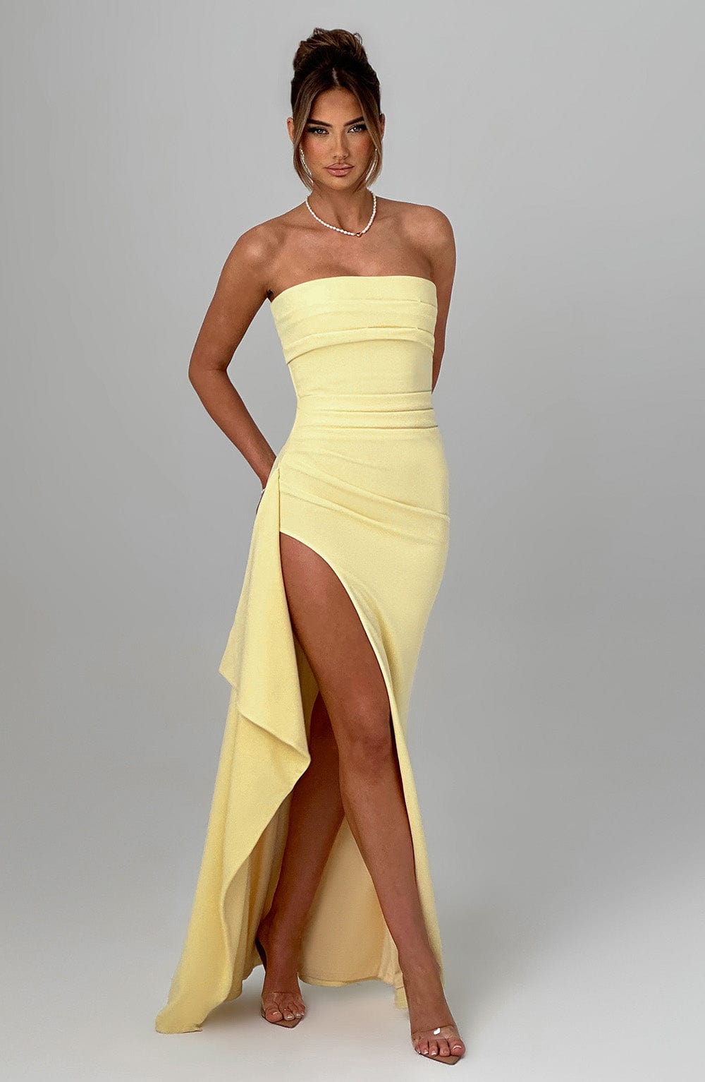 Pearson™ | Rochie maxi cu decolteu înalt