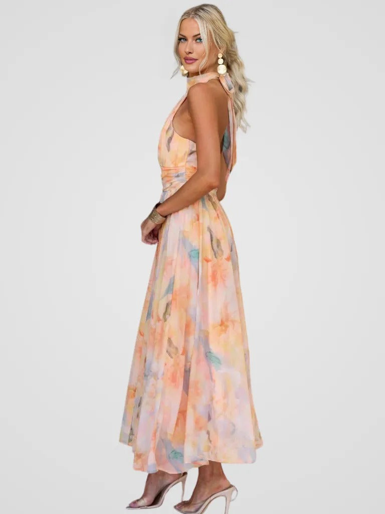 Pippa – Rochie Midi de Damă Elegantă cu Imprimeu Floral