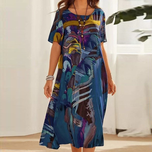 Serafina | Rochie midi elegantă cu design abstract