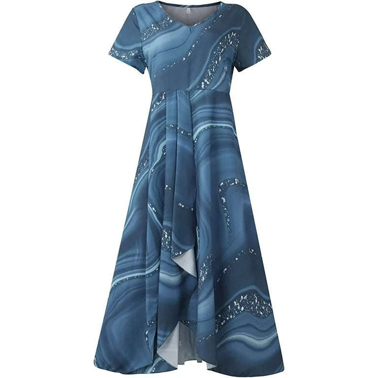Stella™ | Rochie midi cu model de vortex și decolteu în formă de V