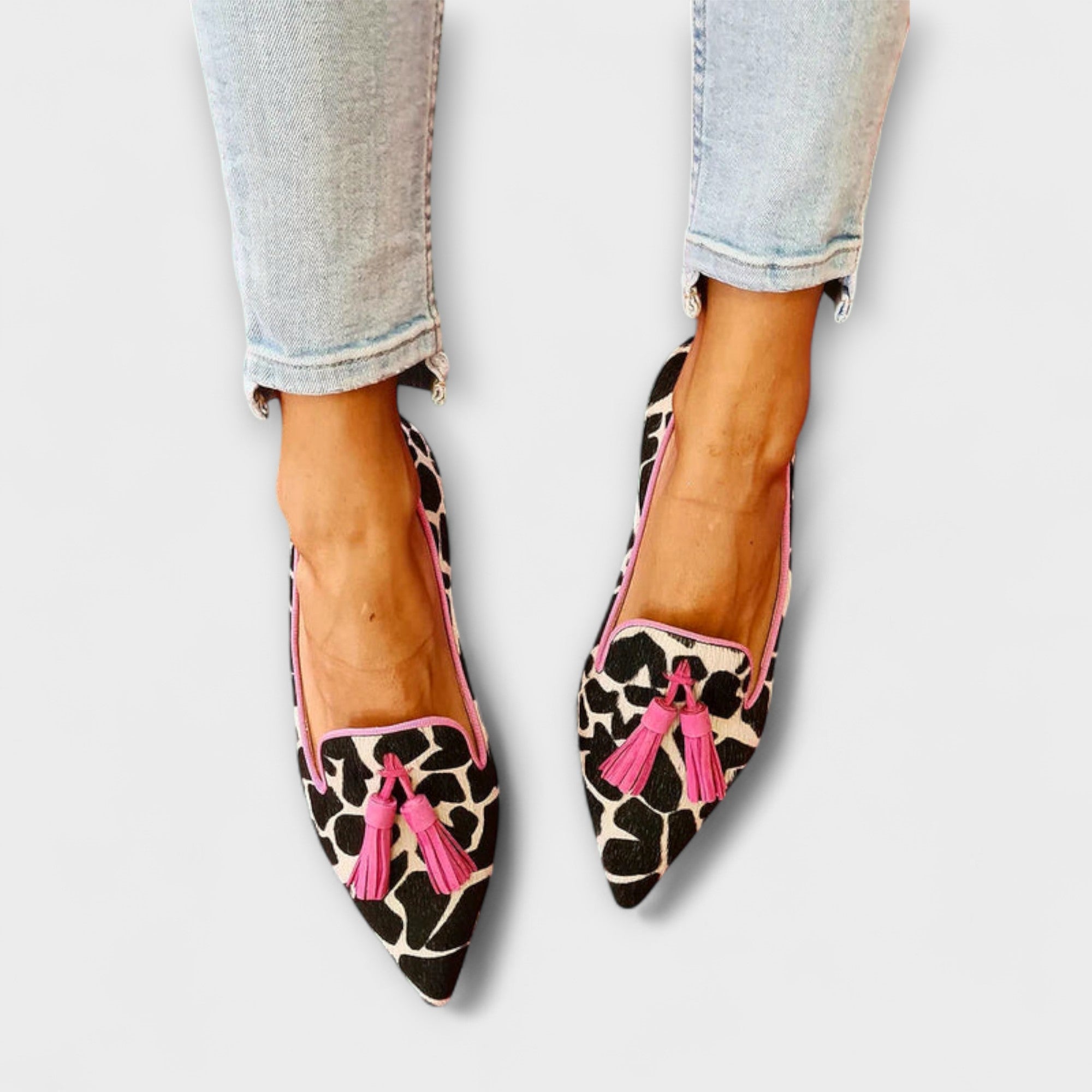 Julia – Pantofi Loafers Eleganți Slip-On cu Ciucuri