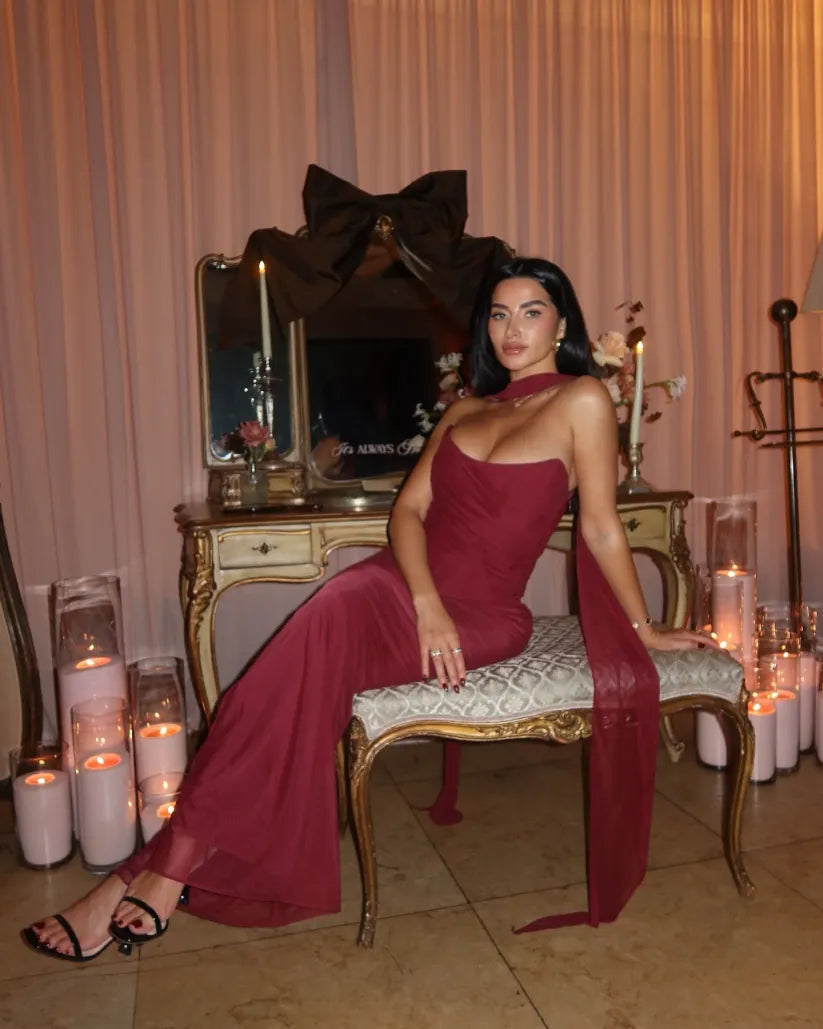 Aniyah | Rochie Maxi Bodycon Fără Bretele