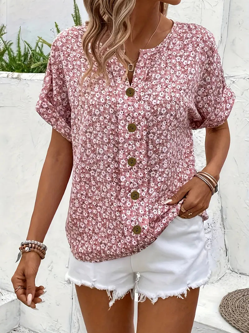 Verna – Bluză de Damă Elegantă cu Imprimeu Floral