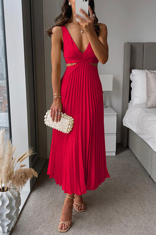 Alina – Rochie Midi de Damă Elegantă Plissată