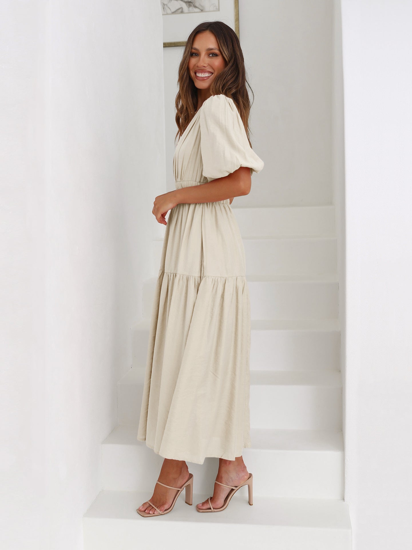 Bethany | Rochie cu Mâneci Puff