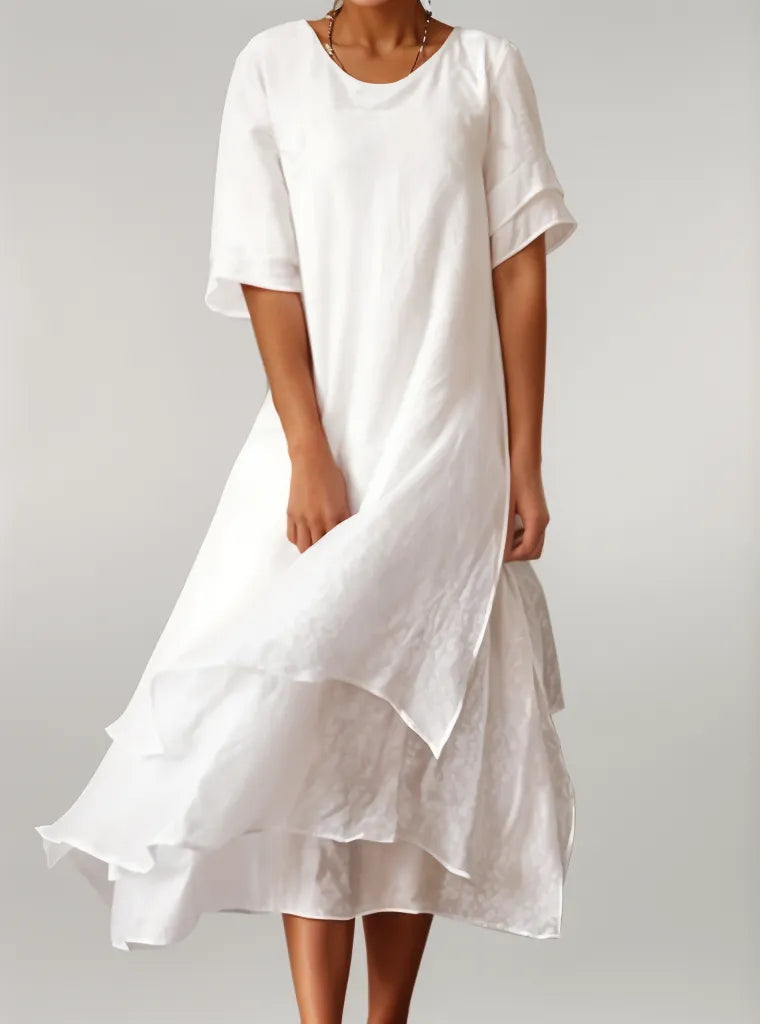 Isilde – Rochie de Damă Lungă Elegantă din Bumbac
