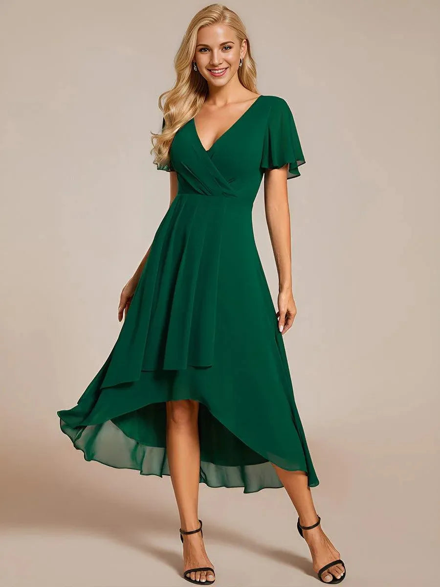 Jules – Rochie de Damă Elegantă Midi în Linia A cu Mâneci Fluide