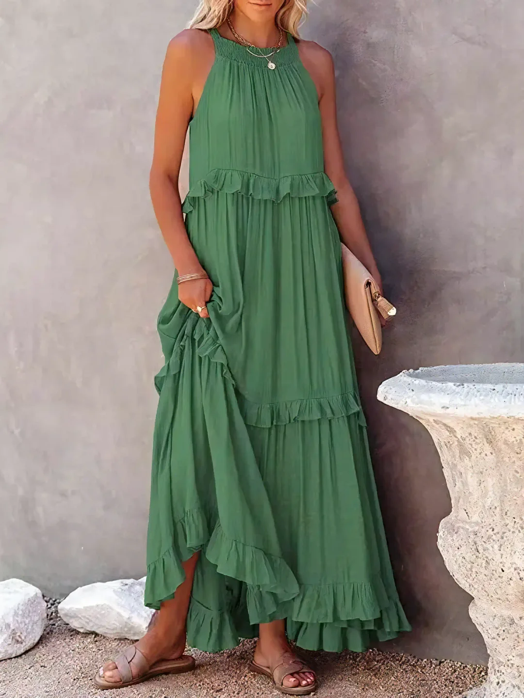 Rochie Maxi Darcey™ cu Volane
