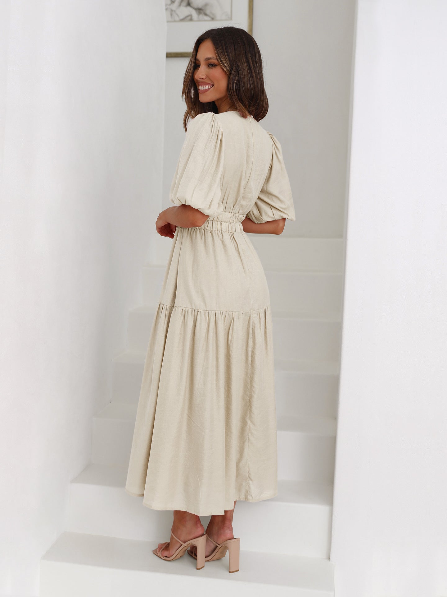 Bethany | Rochie cu Mâneci Puff