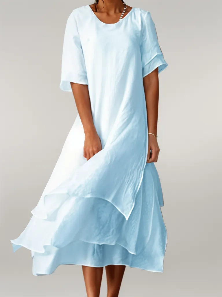 Isilde – Rochie de Damă Lungă Elegantă din Bumbac