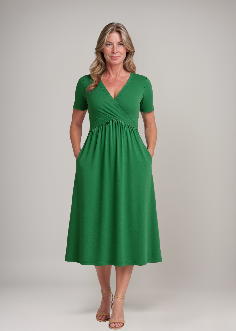 Corazon™ | Rochie midi cu decolteu în formă de V