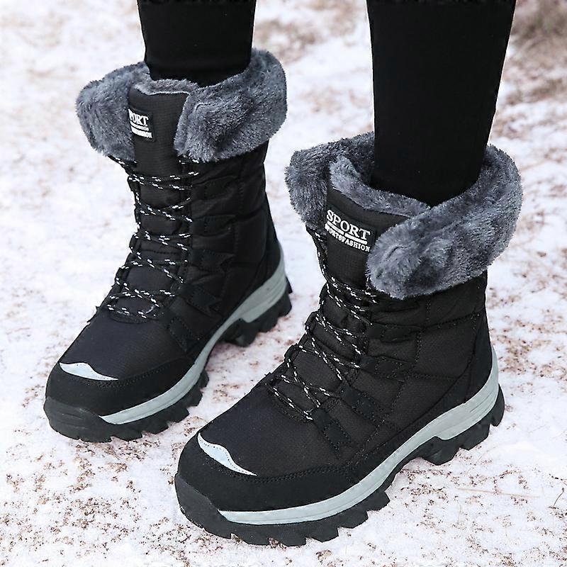 Riley – Botine de Damă de Iarnă cu Blană Călduroasă