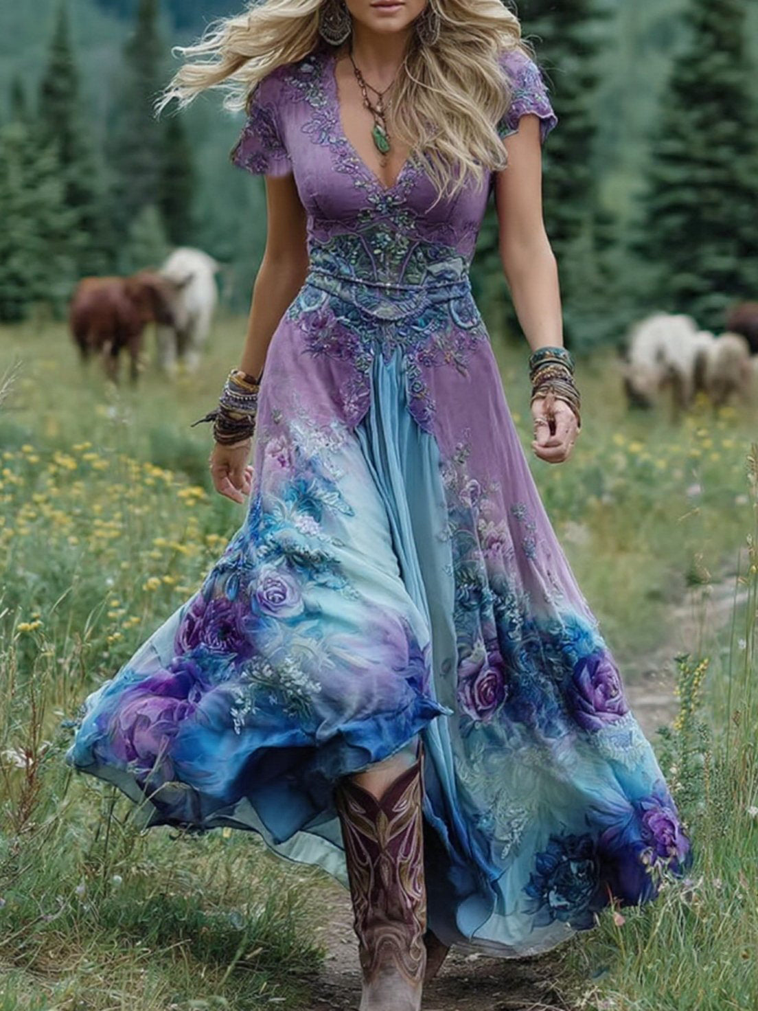 Isla Grace | Rochie Maxi Brodată