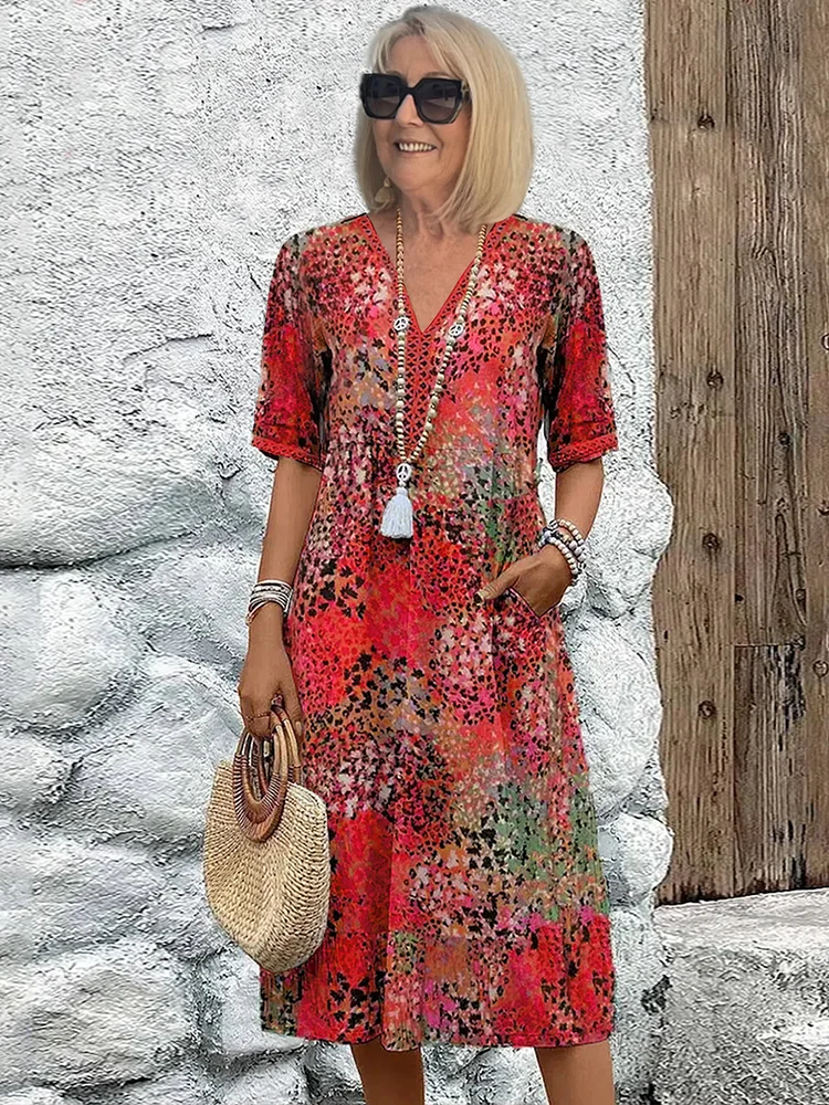 Nina – Rochie Midi de Damă Elegantă Vie