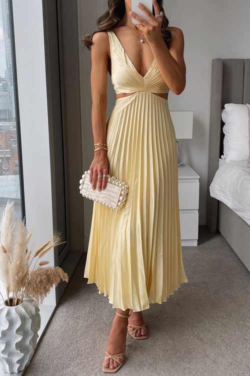 Alina – Rochie Midi de Damă Elegantă Plissată