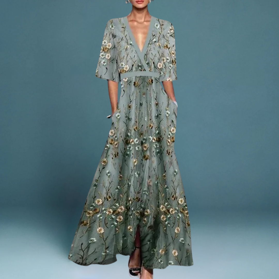 Sofia – Rochie de Damă Elegantă cu Decolteu în V