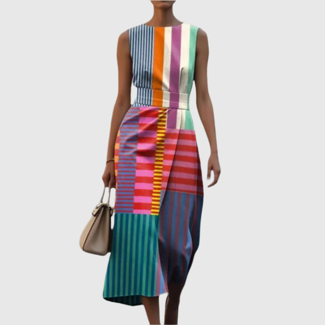 Celine - Rochie fără Mâneci cu Imprimare