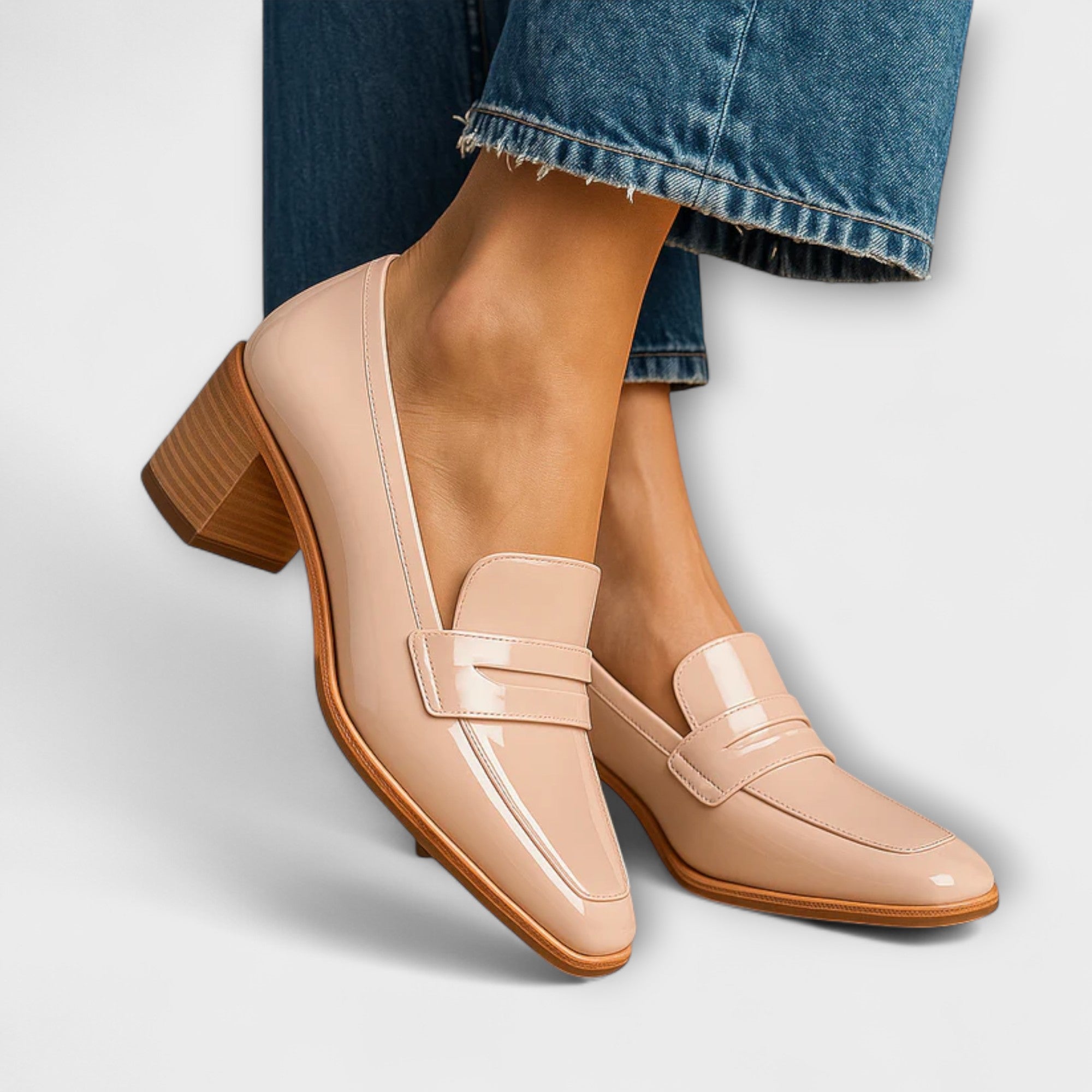 Elaine – Pantofi Loafers Eleganți Lucioși pentru Damă