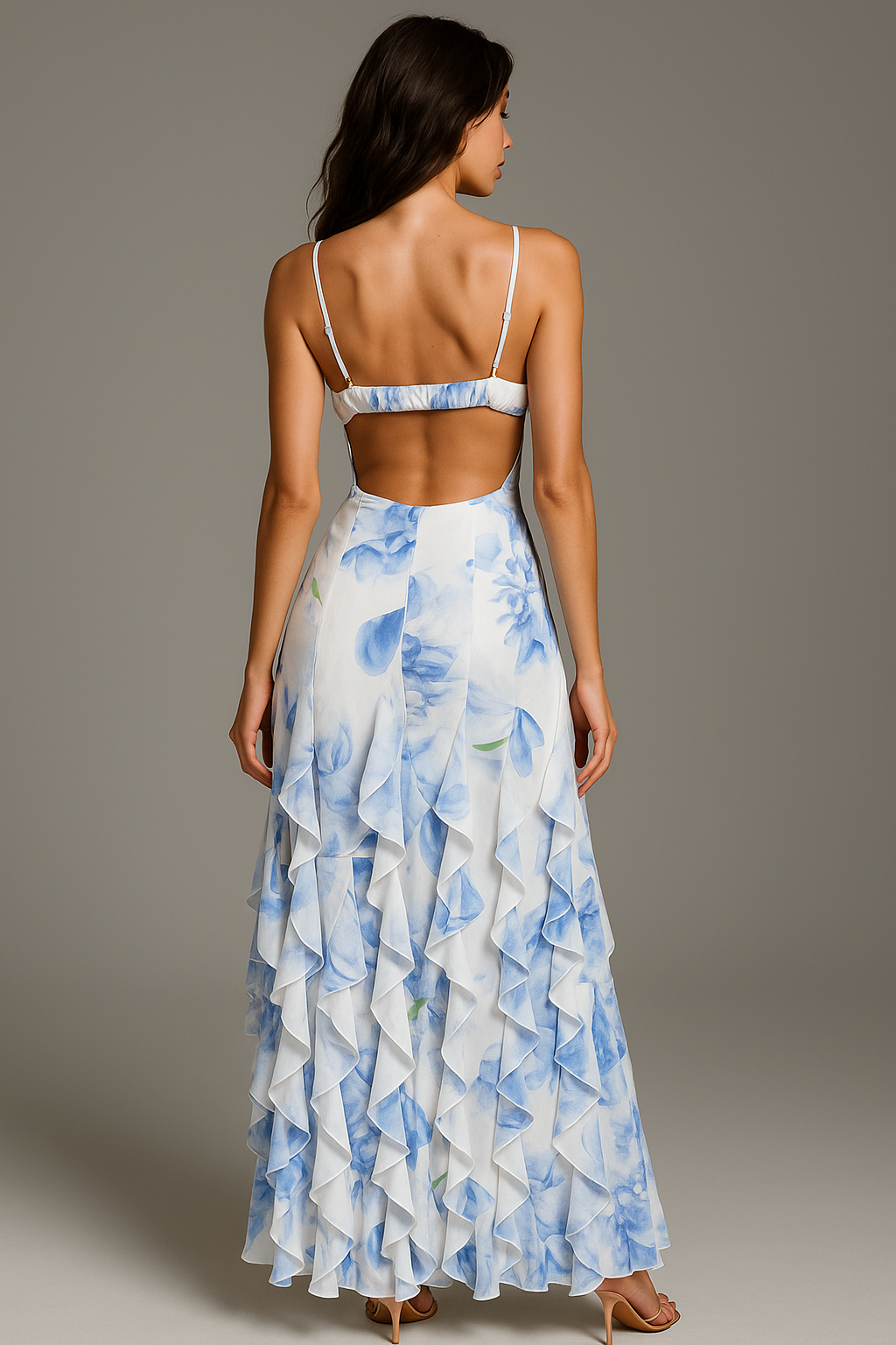 Fiona™ Rochie Florală cu Volane