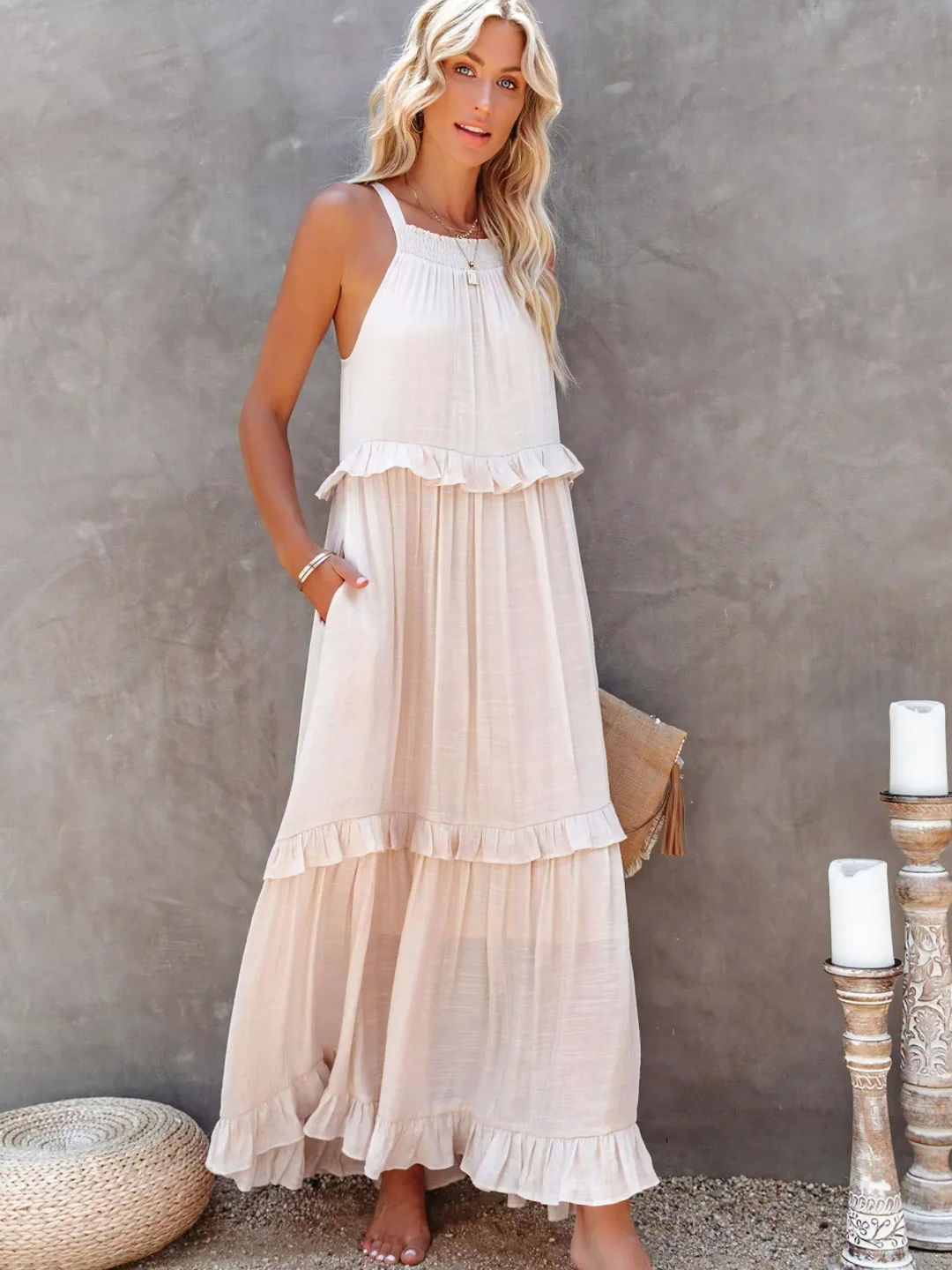 Rochie Maxi Darcey™ cu Volane