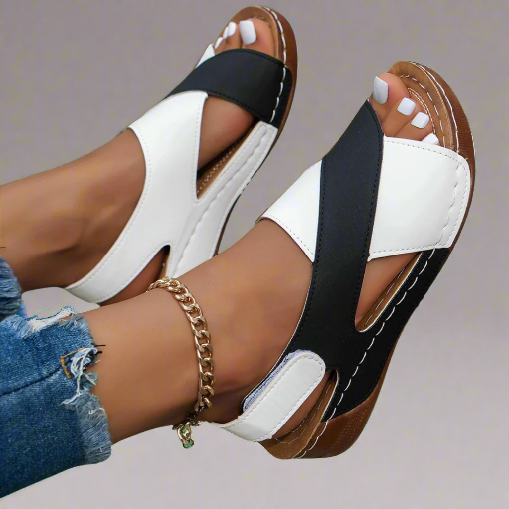 Gabriele | Sandale handmade cu toc din materiale premium