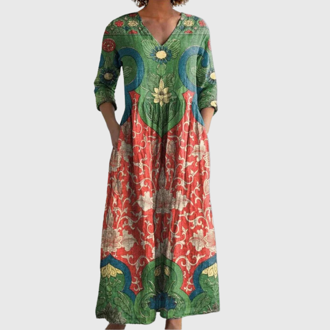 Rochia Tara - Rochie Maxi Florală Vintage
