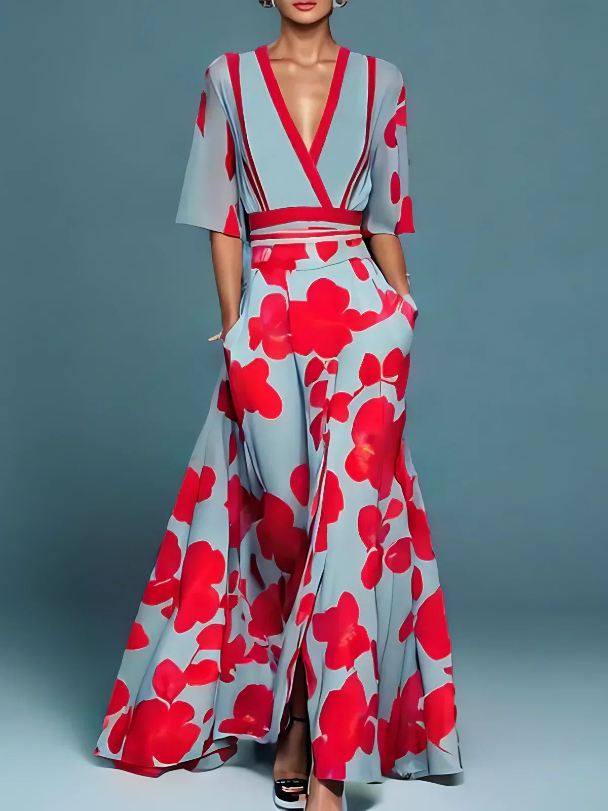Bella – Rochie de Damă Midi Elegantă cu Croială Sofisticată