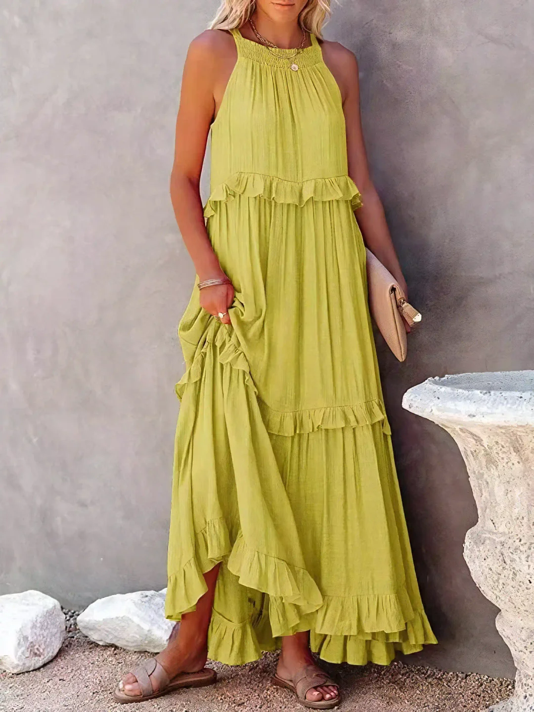Rochie Maxi Darcey™ cu Volane